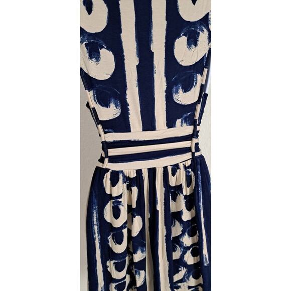 ANTHROPOLOGIE MAEVE Womens Navy Marin Sennebec Fit & Flare Jersey Dress XS - Picture 6 of 13